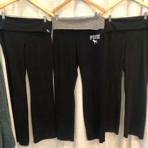Lot of 3 Victoria’s Secret Pink Yoga Pants